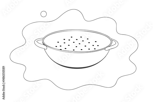 colander vector flat outline style