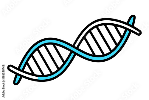 dna chromosome vector modern line art