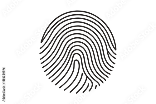 fingerprint vector simple line drawing
