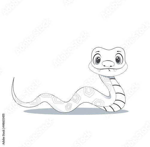 Cute snakes outline.eps