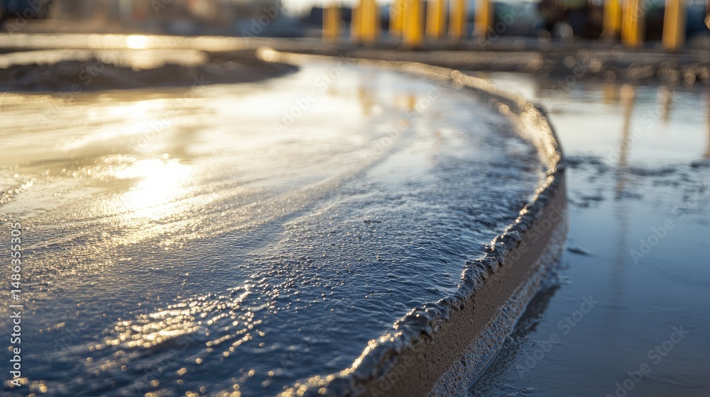 custom made wallpaper toronto digitalClose-up of expansion joints and control cuts in freshly poured concrete slab foundation