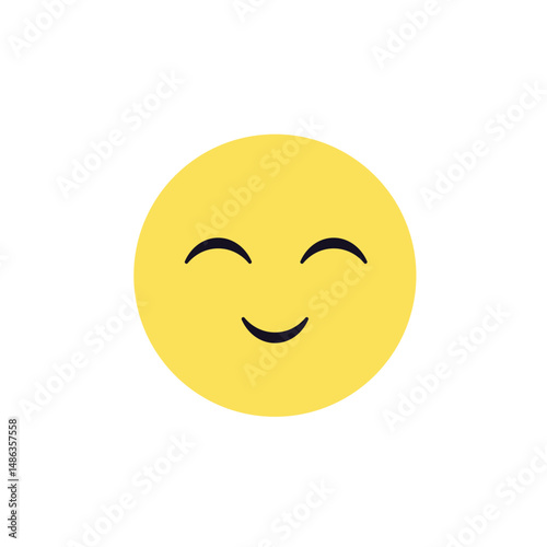 Face emoji smile smiling symbol sign vector illustration icon laughing fun