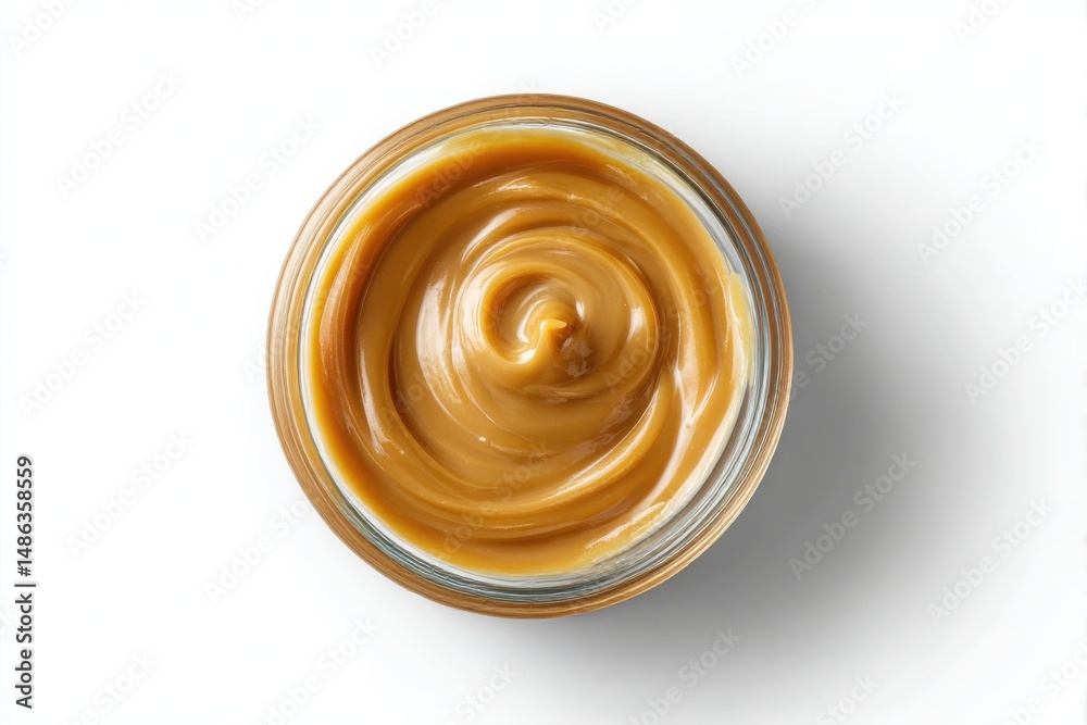Sweet Indulgence Overhead View of Creamy Dulce de Leche Sweet Indulgence Overhead View of Creamy Dulce de Leche