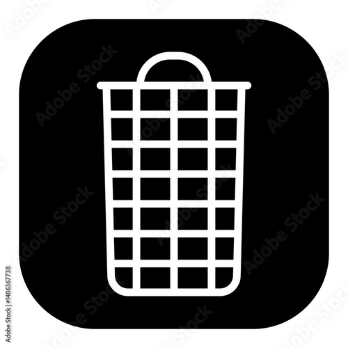 Laundry Basket Vector Icons