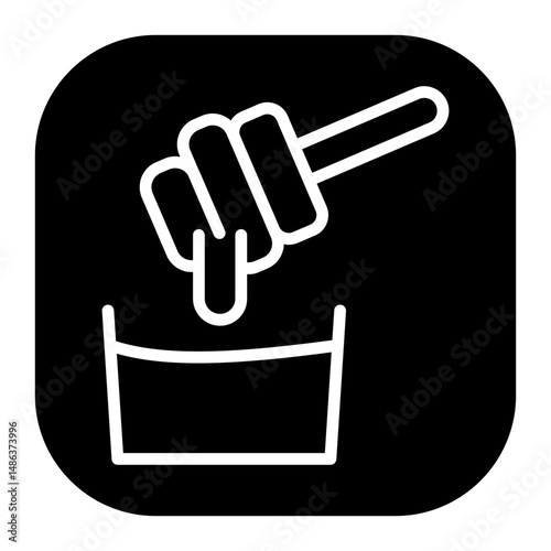 Honey Dipper Vector Icons