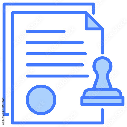 Notary Blue Icon