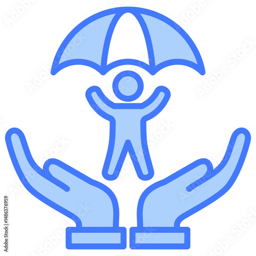 Child Custody Blue Icon