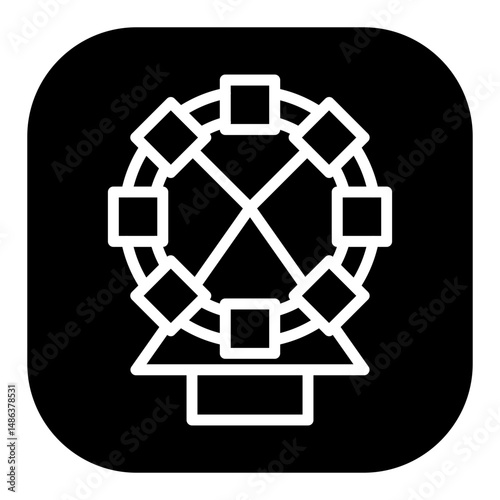 Ferris Wheel Vector Icons