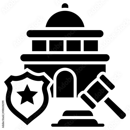 Law Enforcement Glyph Icon