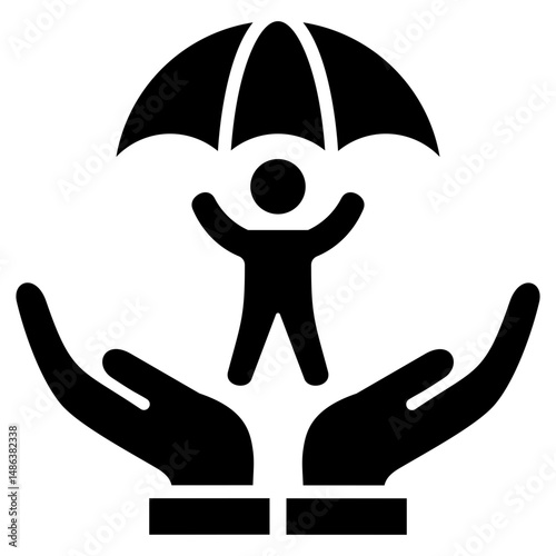 Child Custody Glyph Icon