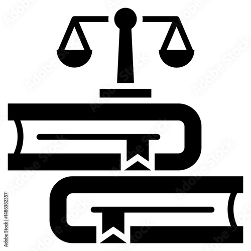 Law Book Glyph Icon