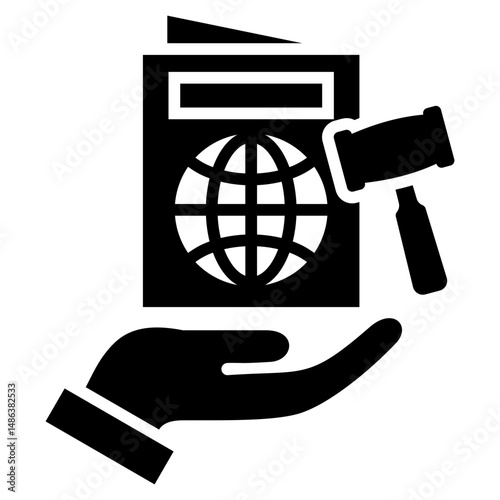 Immigration Law Glyph Icon