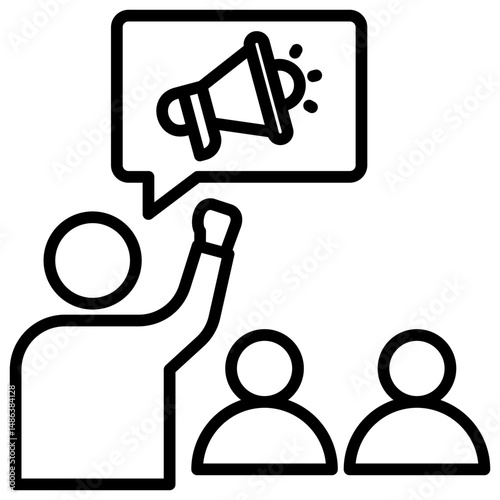 Advocacy Line Icon