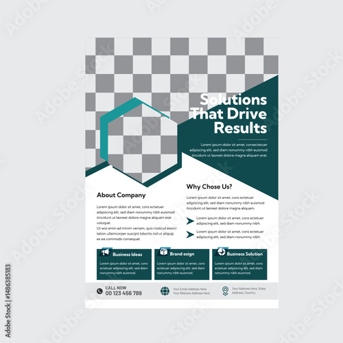 Business brochure flyer design a4 template. Business Leaflet Brochure Flyer template Design Set. Corporate business template.
