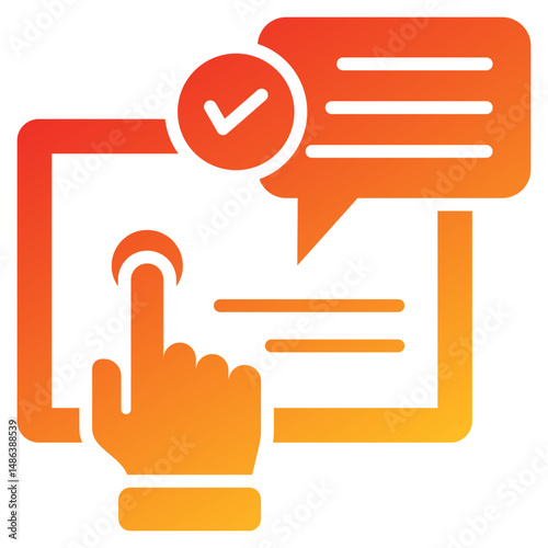 Self Service Glyph Gradient Icon