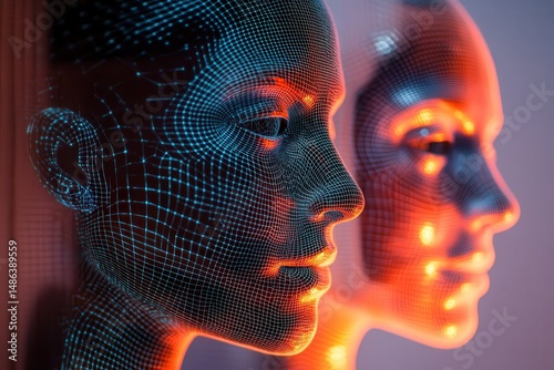 AI-Driven Digital Twin Technology, Advanced Virtual Simulations and Modeling. photo