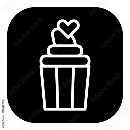 Wedding Cupcake Vector Icons