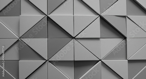 Geometric Triangle Pattern Gray Tones Abstract Background