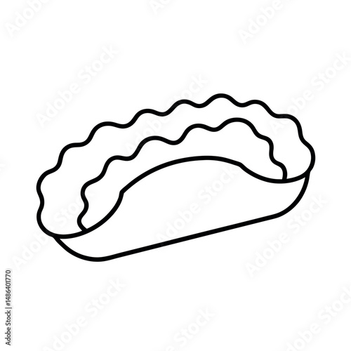 Enchiladas Outline Vector Illustration