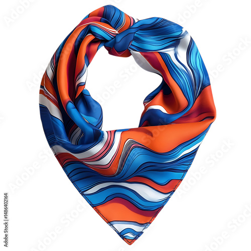 Modern Cooling Bandana with Innovative Quick Dry Tech Isolated on Transparent Background
