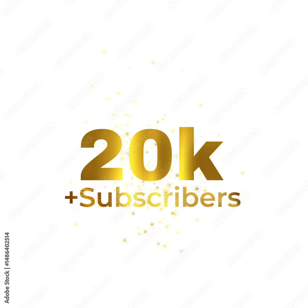 Fototapeta premium 20k subscribe png