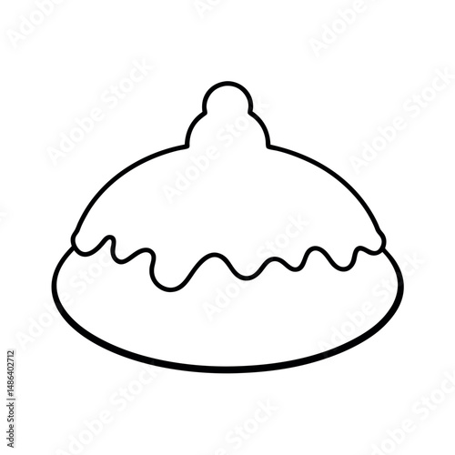 Frozen Entree Meal Outline Illustration