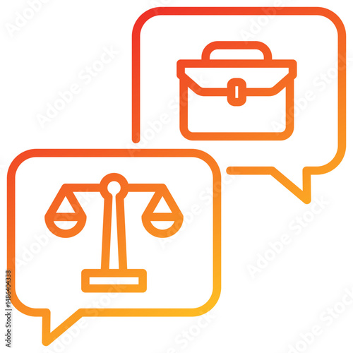 Consultation Line Gradient Icon