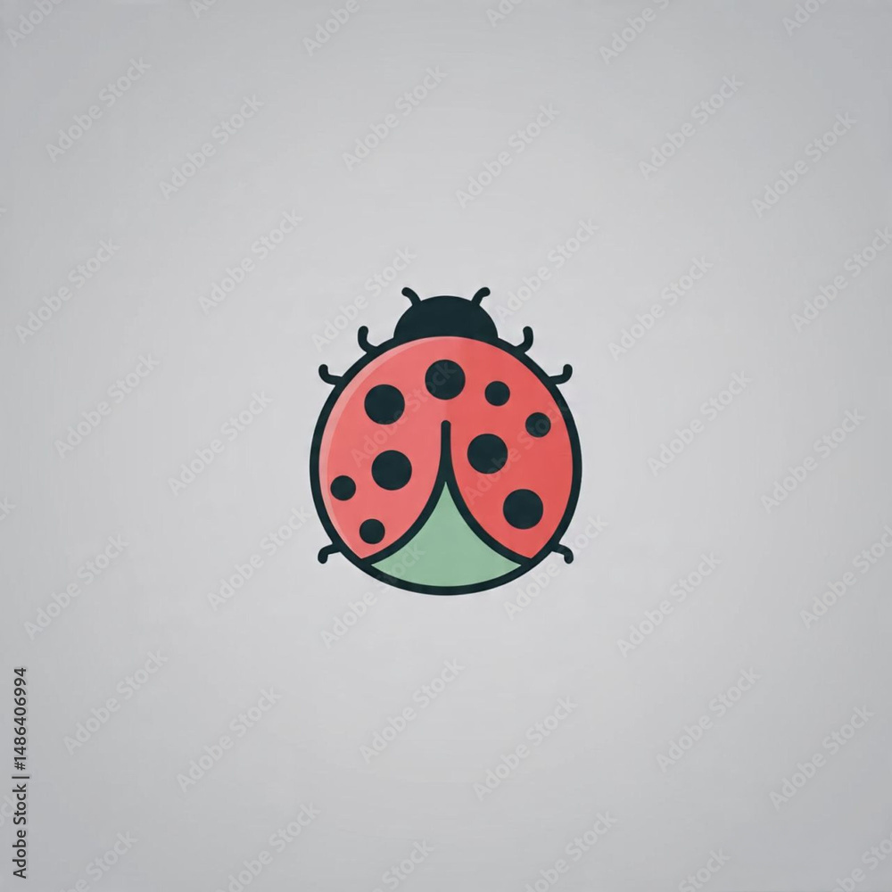 Fototapeta premium ladybug on a white background