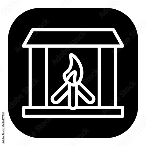 Fireplace Vector Icons