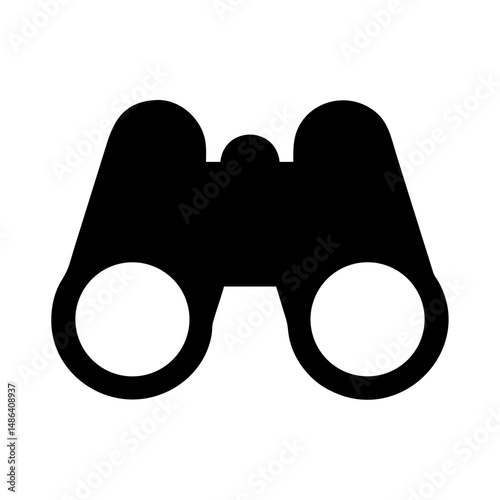 Binoculars vector icon optical instrument for observing distant objects spyglass search tool view