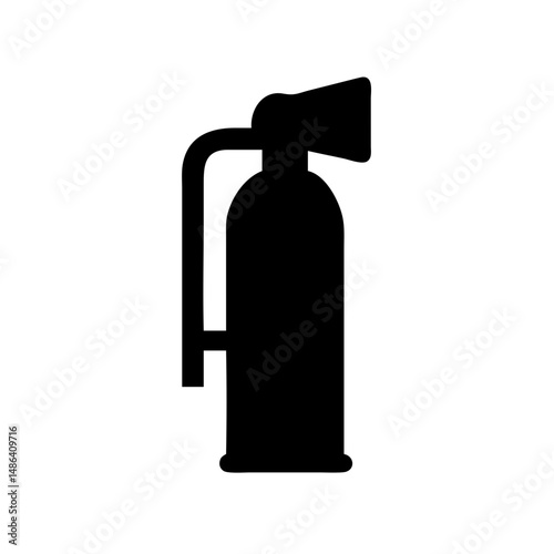 Fire extinguisher safety equipment emergency firefighting protection danger flame tool black