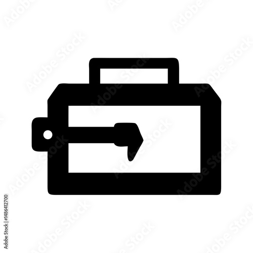 Illustration of a black engine block automotive motor car vehicle mechanical part automobile engine