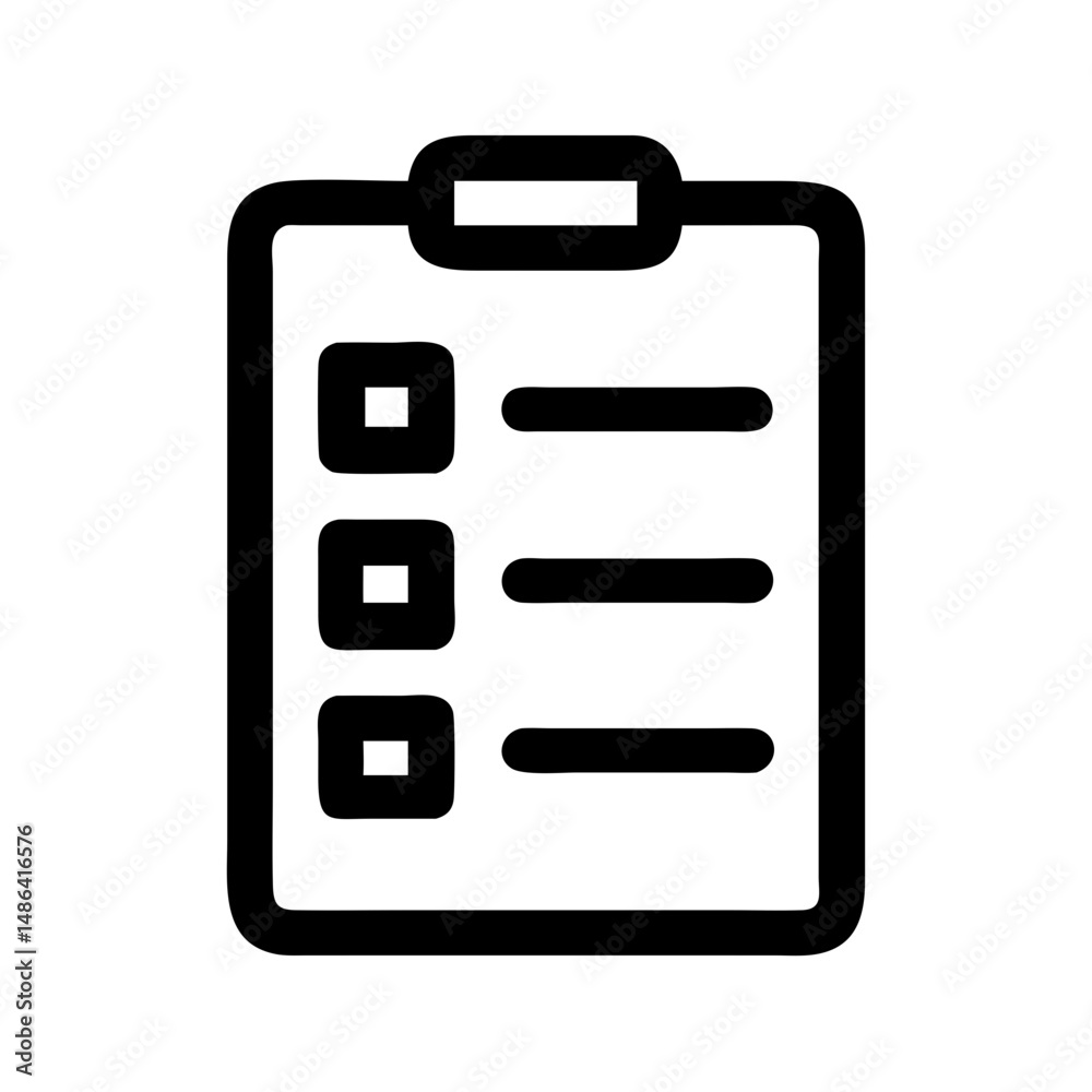Checklist icon vector illustration for task management, to do list, and project organization use
