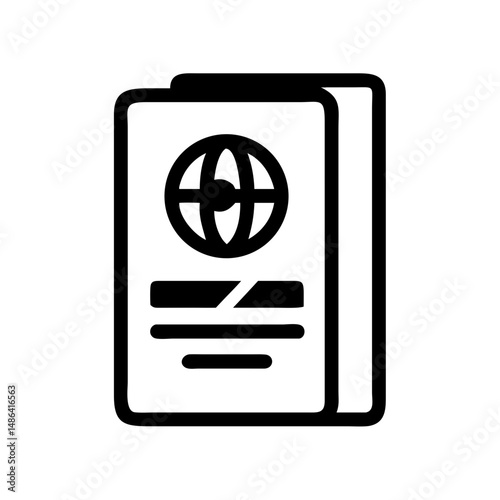 Passport travel document identification international visa id citizenship paper identity