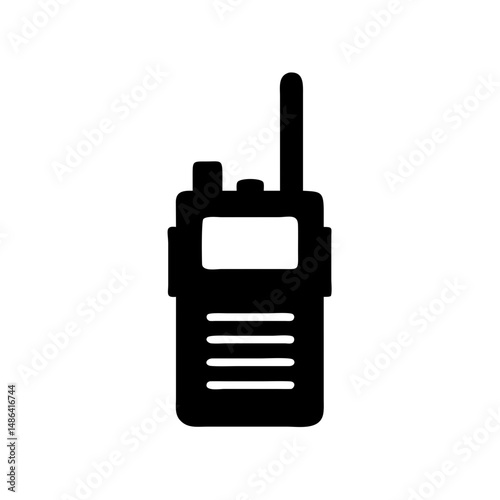 Portable two way radio transceiver communication device vector icon illustration for walkie talkie