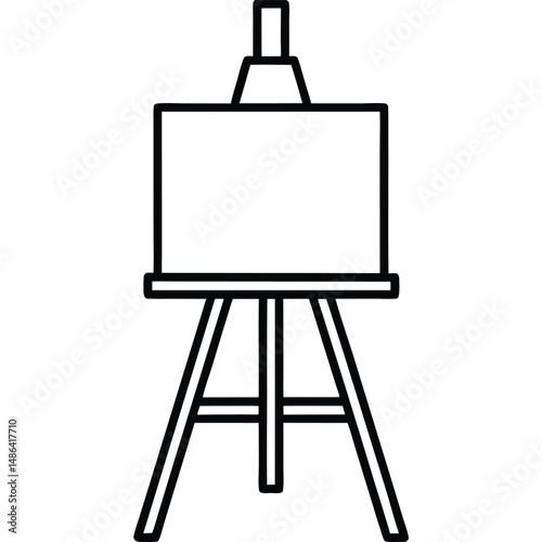 easel with blank canvas