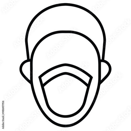vector illustration of a pair of headphones isolated