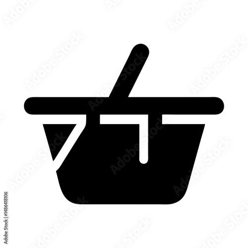 Shopping basket icon for online store e commerce website ui ux design vector graphic resource