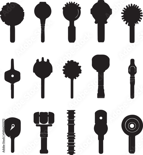 Black & White Silhouettes: Collection of Ophthalmic Trial Lenses Set