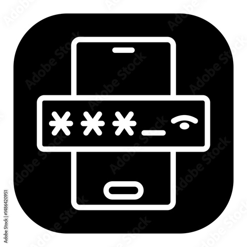 Mobile Password Vector Icons