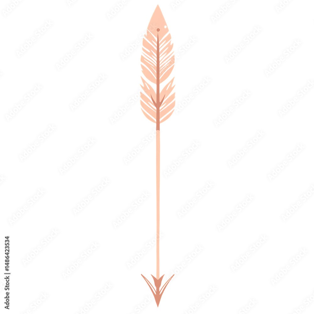 Minimal Arrow with a Straightforward Silhouette in Pink Isolated on Transparent Background Minimal Arrow with a Straightforward Silhouette in Pink Isolated on Transparent Background