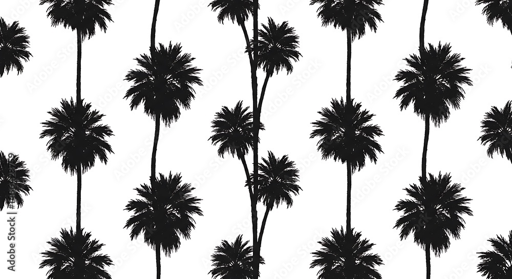 Obraz premium Midnight Palms AI Generated