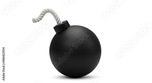 Bomb threat danger black bomb image cartoon bomb bomb illustration war white background explosive photo