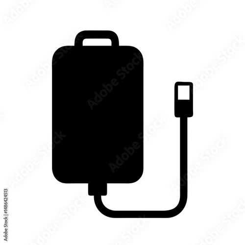 Medical iv drip bag vector illustration for intravenous therapy and fluid infusion concept design