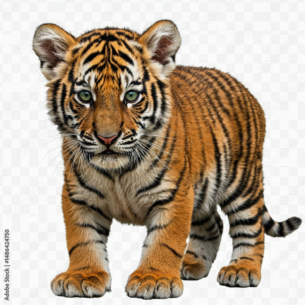 Obraz premium tiger isolated on white background