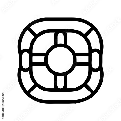Find life preserver ring vector icon for water safety and emergency rescue equipment needs online now