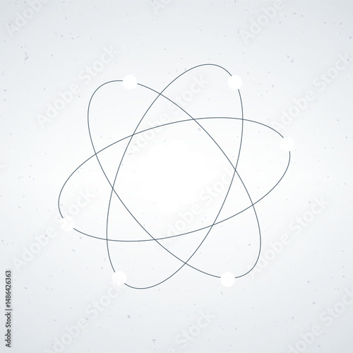 Abstract Representation of an Atom Structure With Electrons and Nucleus