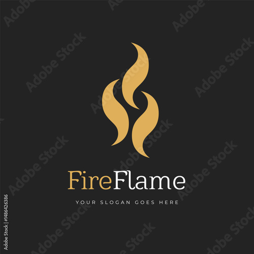 Modern Logo Design Featuring Flames and Elegant Typography for Branding
