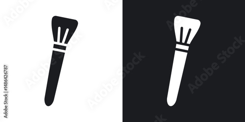 Makeup brush icons. flat style design.