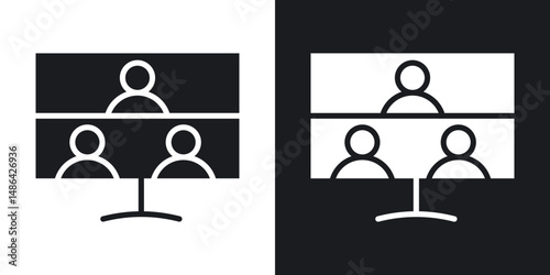 Webinar icons. flat style design.